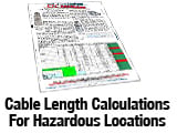 How to calculate allowable cable lengths for sensors in hazardous locations