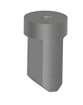 A render of a stainless steel motor fin mount probe pad