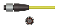 A render of a CTC M2R M12 Series connector