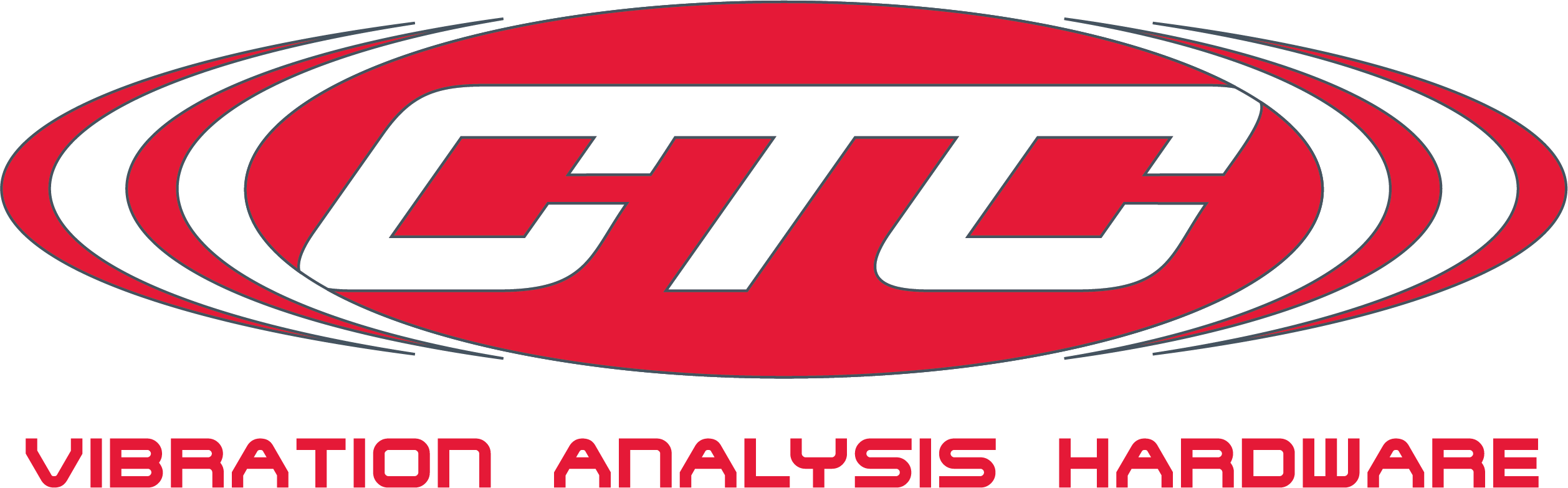 CTC product line logo with white text inside red oval and vibration analysis hardware tagline